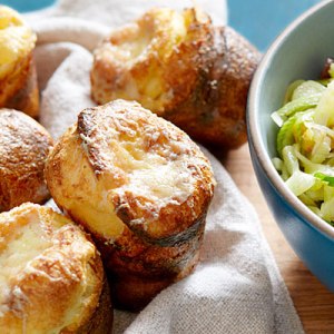 At around 100 calories each, popovers are a great alternative to heavy biscuits in spring meals