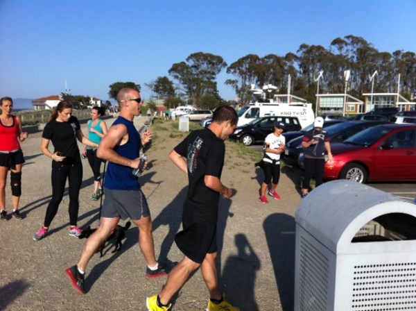 Pavement Runner Brian Kelley leads the group out on our run