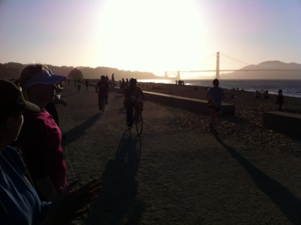 Such a sense of camaraderie cheering participants towards the finish