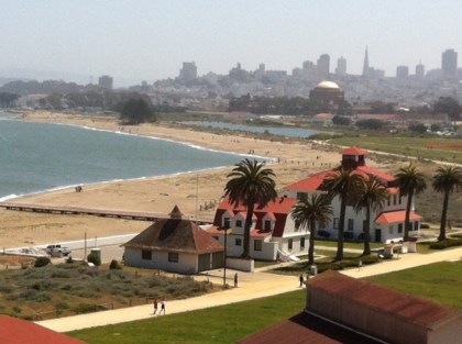 Headed down to the base of the Golden Gate Bridge...love how you can see so much of the city here, Hard not to stop and stare!